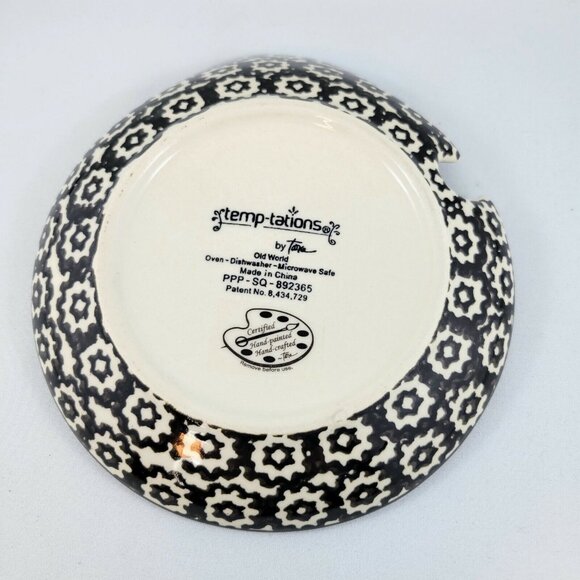 Latte Mug Temp-Tations By Tara Soup Bowl With Saucer Old World Black PPP-SQ-8923 - Picture 8 of 12